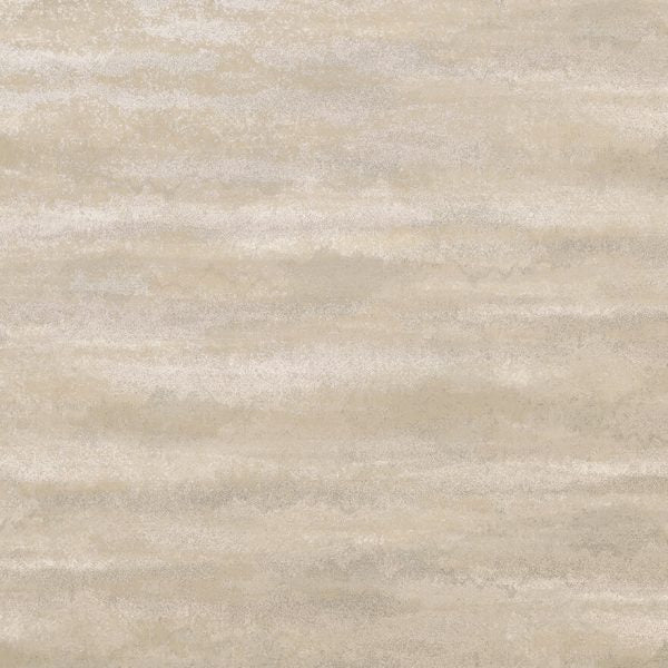 Cream and sand glass-bead wallpaper with hazy horizontal bands — flat pattern detail
