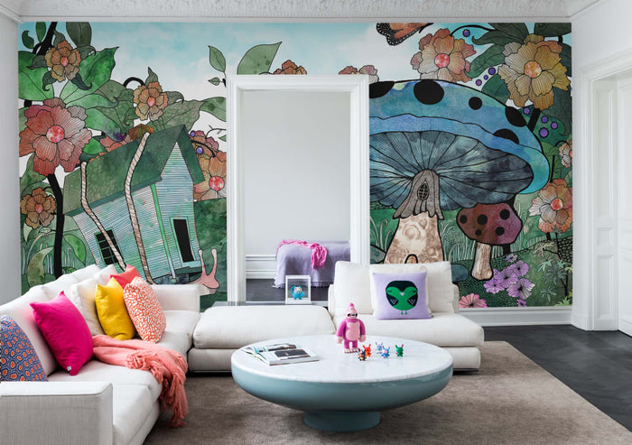 House Warming - Custom Sized Wallpaper Mural (per m2)