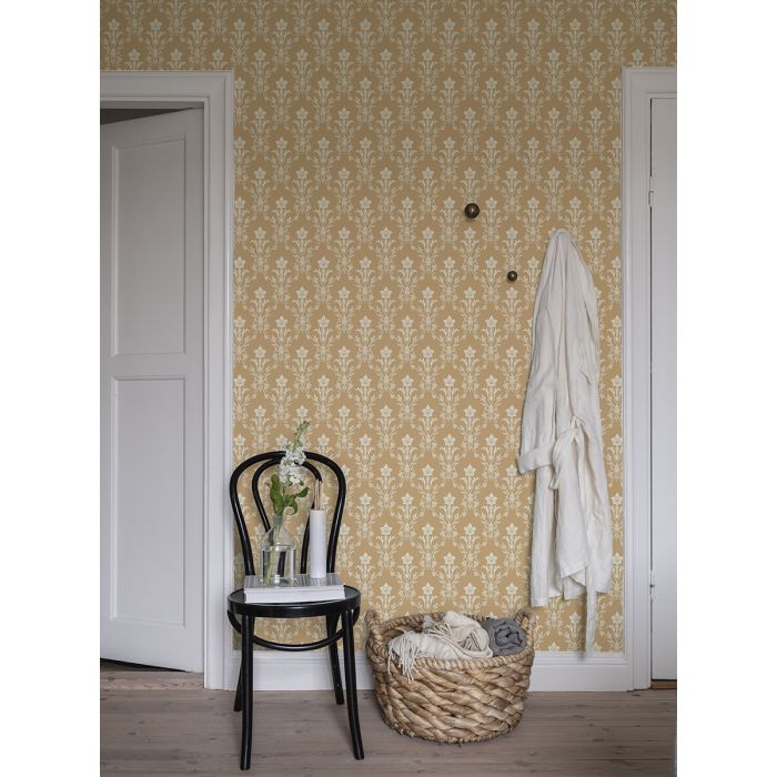 Hudiksvall Floral Wallpaper - Yellow