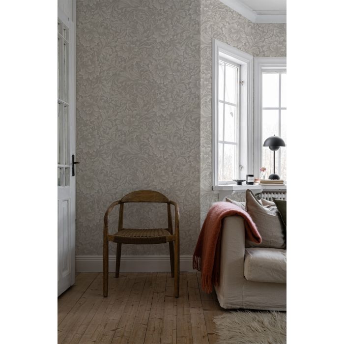 Idun Floral Symphony Wallpaper - Beige
