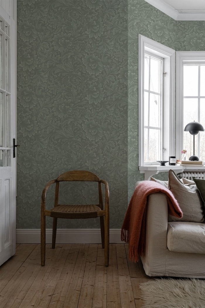 Idun Floral Symphony Wallpaper - Green