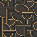Impass Art Deco Wallpaper - Black/Gold - Discontinuing
