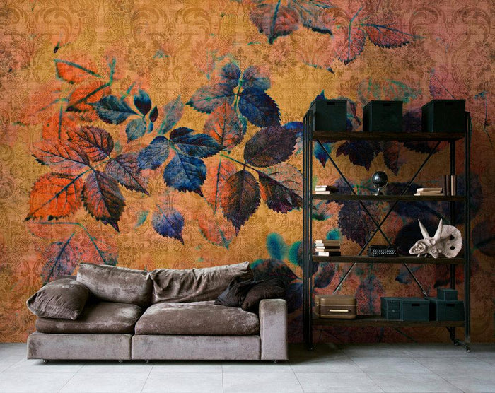 Indian Summer - Custom Sized Wallpaper Mural (per m2) - Orange