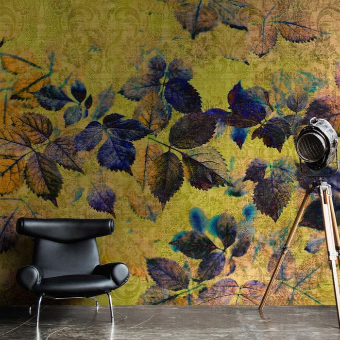Indian Summer - Custom Sized Wallpaper Mural (per m2) - Yellow