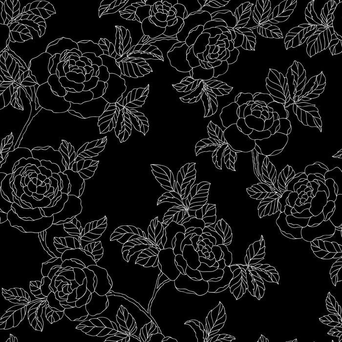 Inez Wallpaper - Black - Last 10 Rolls