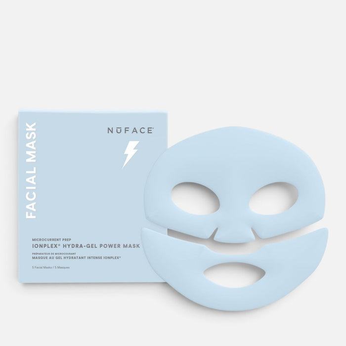 Shop Rescue Spa IonPlex Hydra-Gel Power Mask with cooling light blue hydrogel sheet mask and matching product box