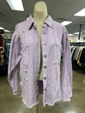 Jacket Denim By Pink Lily In Purple, Size:M