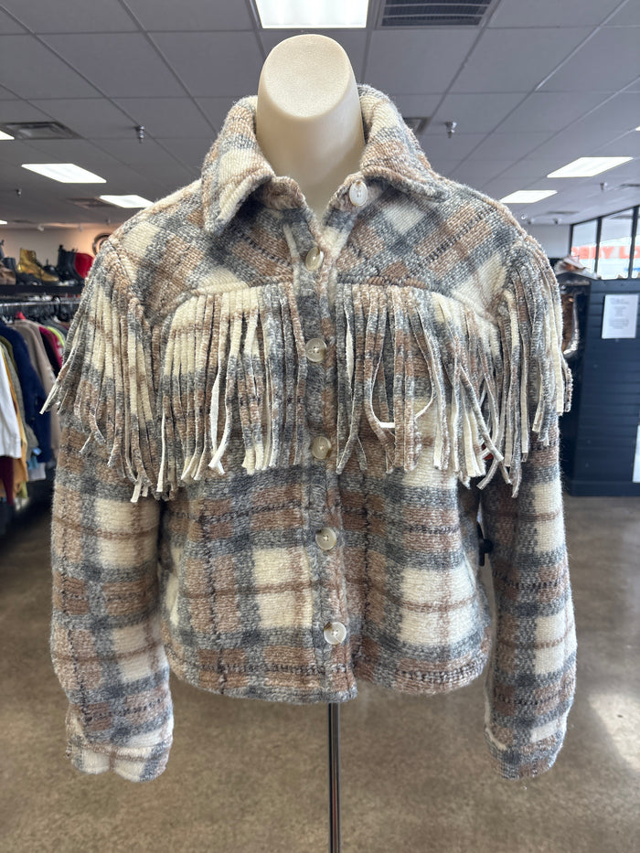 Jacket Faux Fur & Sherpa By Blanknyc In Cream & Tan, Size:S