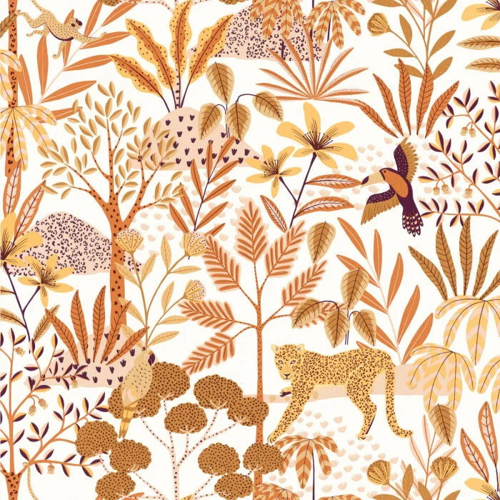 Jane Wallpaper - Blanc Vieux Rose