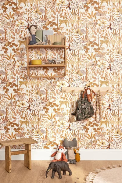 Jane Wallpaper - Blanc Vieux Rose