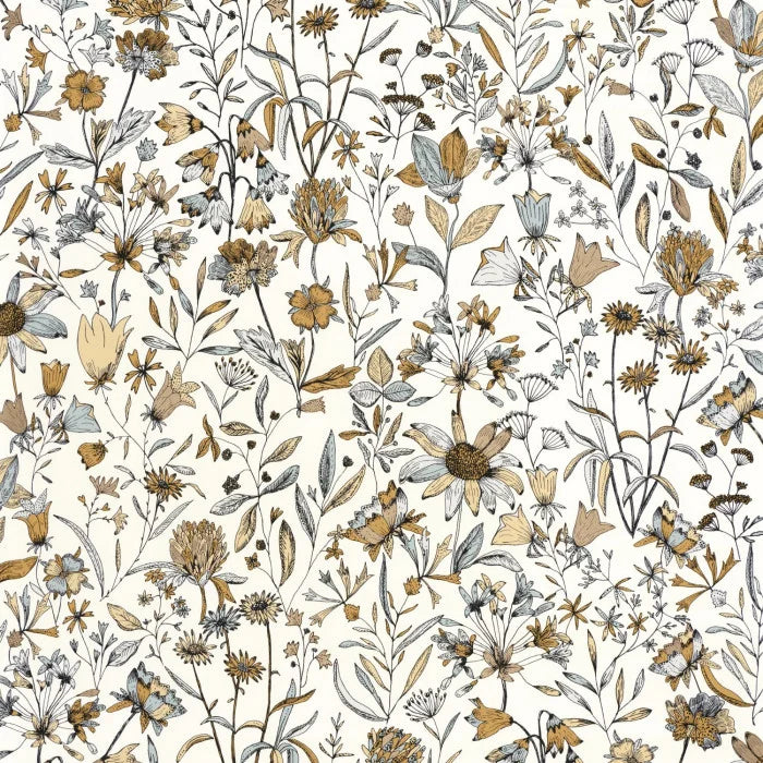 Jardin De Giverny Wallpaper - Blanc Vert D'Eau - Discontinuing
