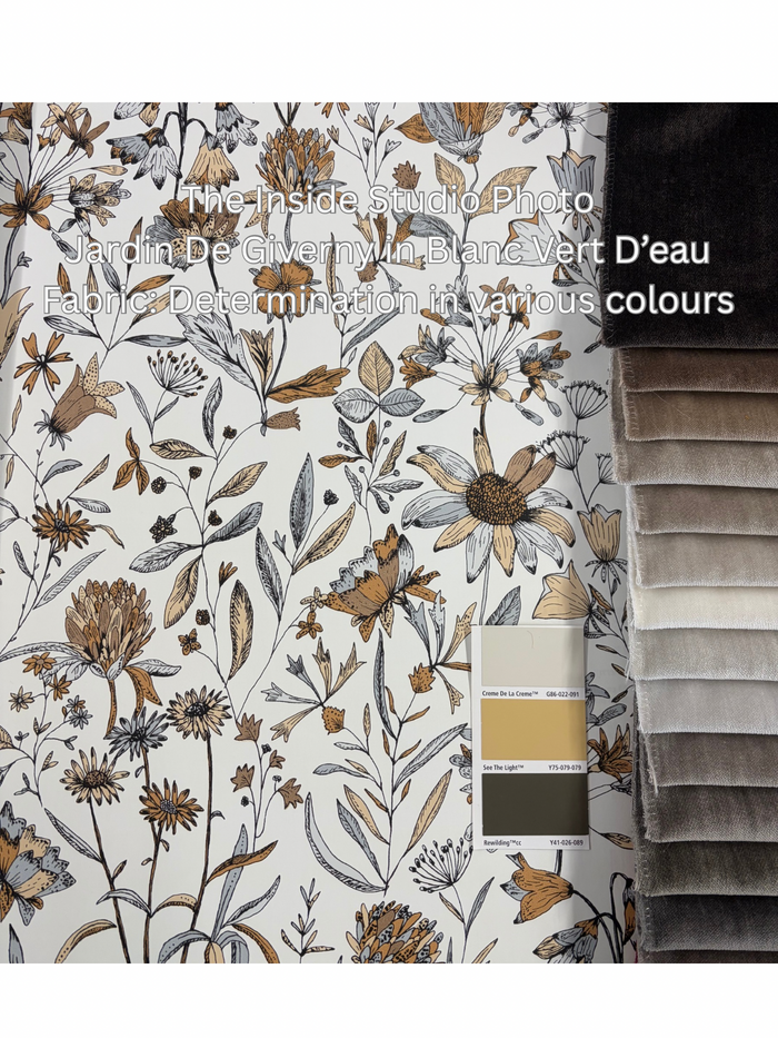 Jardin De Giverny Wallpaper - Blanc Vert D'Eau - Discontinuing