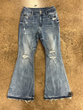 Jeans Flared By Kancan In Blue Denim, Size:10