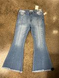 Jeans Flared By Kancan In Blue Denim, Size:12
