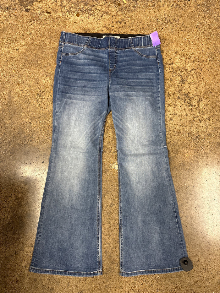 Jeans Flared By Soft Surroundings In Blue Denim, Size:L