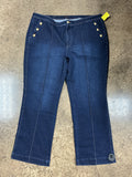Jeans Flared By Talbots In Blue Denim, Size:22