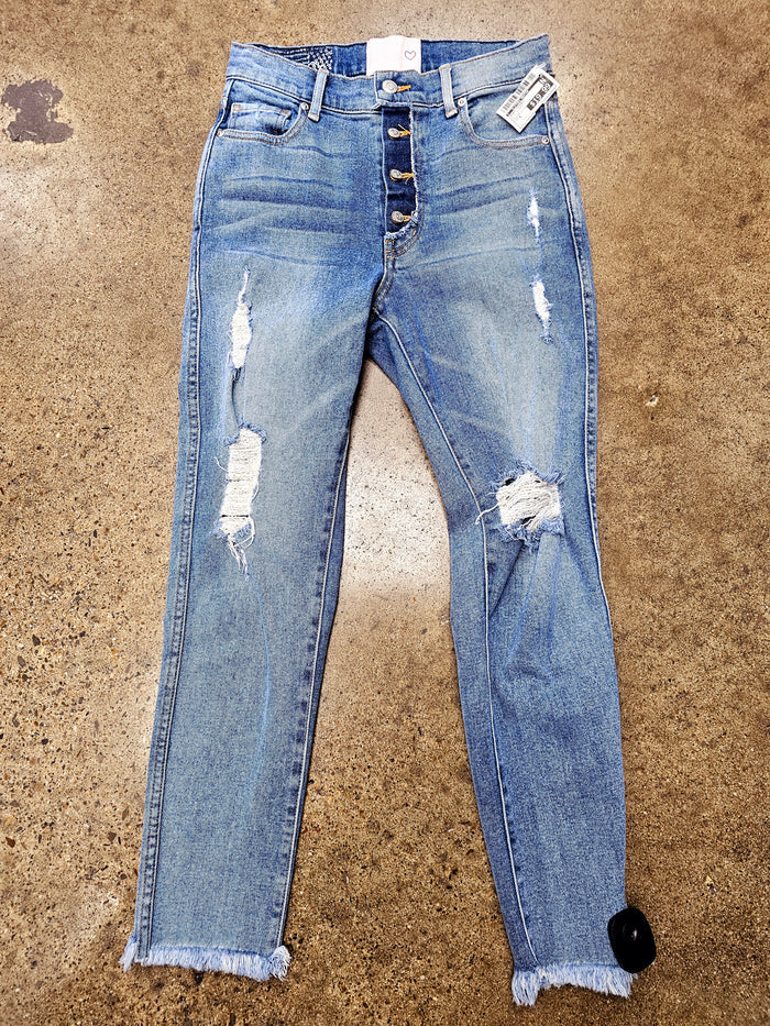Jeans Skinny By Clothes Mentor In Blue Denim, Size:4