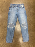 Jeans Straight By American Eagle In Blue Denim, Size:8