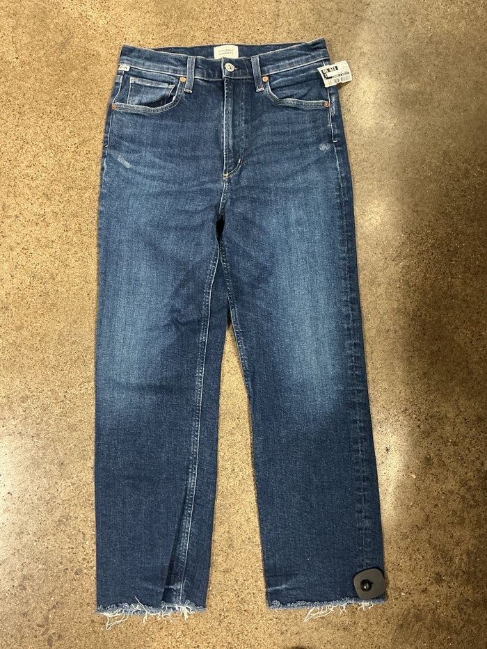 Jeans Straight By Citizens Of Humanity In Blue Denim, Size:4
