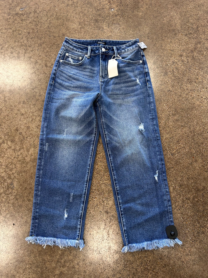 Jeans Straight By Clothes Mentor In Blue Denim, Size:S