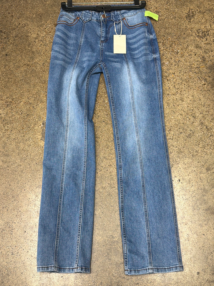 Jeans Straight By Clothes Mentor In Blue Denim, Size:S