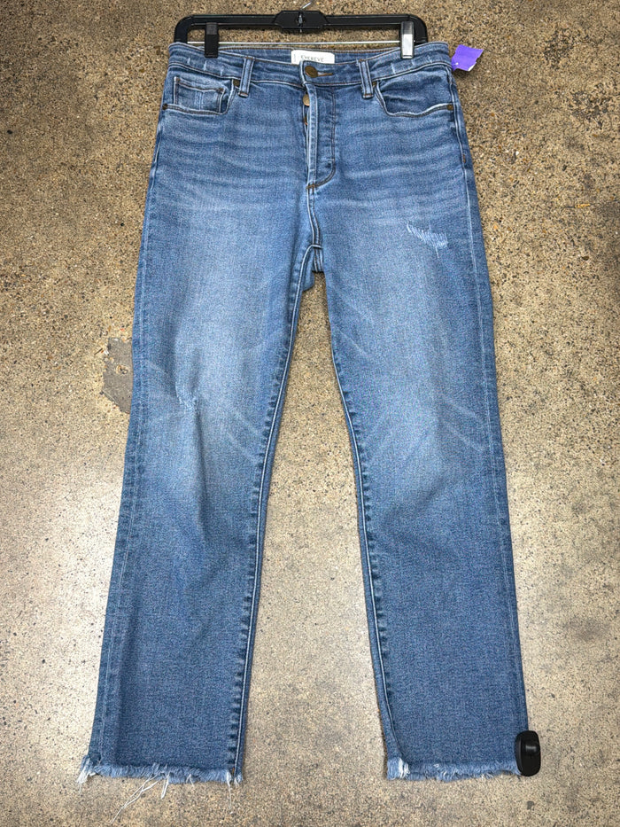 Jeans Straight By Evereve In Blue Denim, Size:6