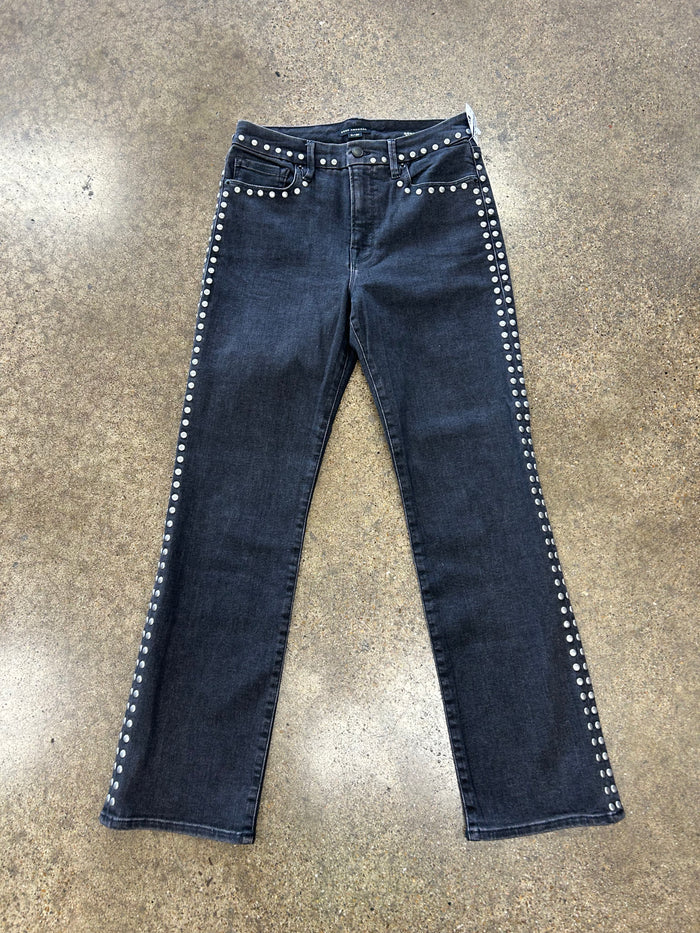 Jeans Straight By Good American In Black, Size:6
