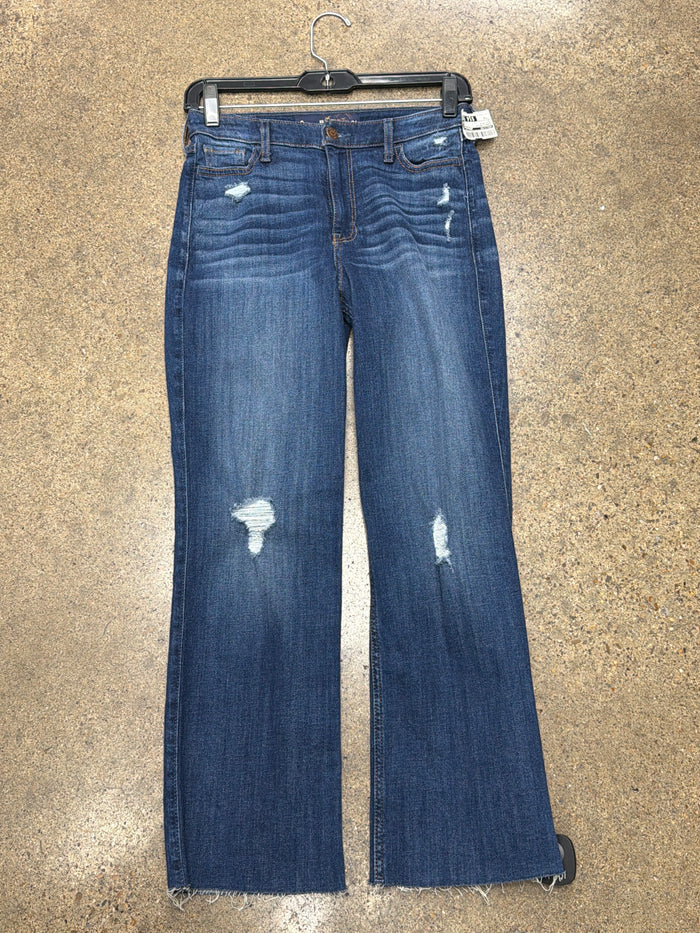 Jeans Straight By Hollister In Blue Denim, Size:0