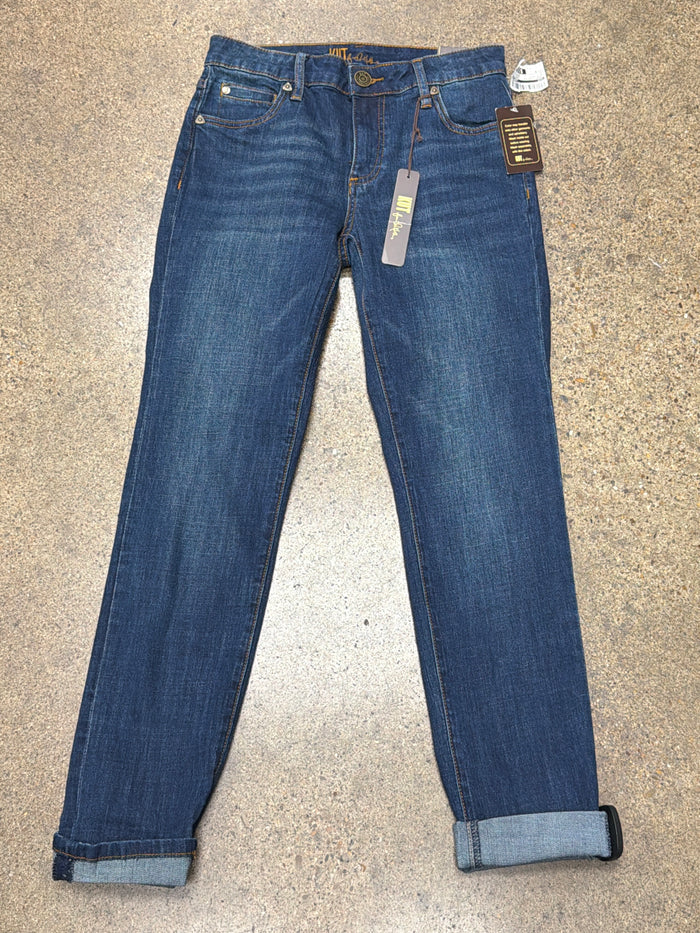 Jeans Straight By Kut In Blue Denim, Size:0