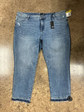 Jeans Straight By Kut In Blue Denim, Size:22