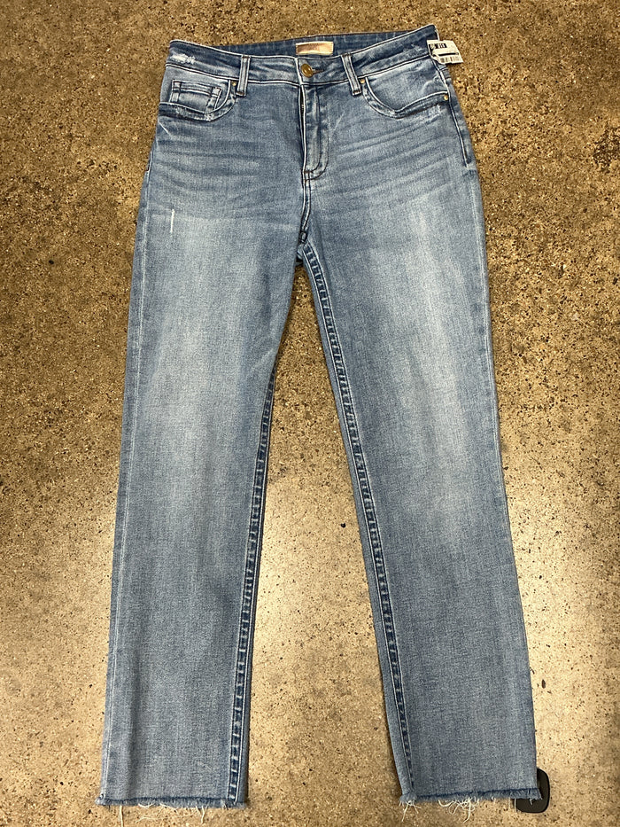 Jeans Straight By Kut In Blue Denim, Size:6