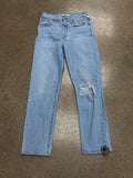 Jeans Straight By Levis In Blue Denim, Size:2