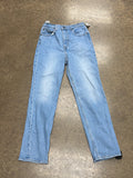 Jeans Straight By Levis In Blue Denim, Size:2