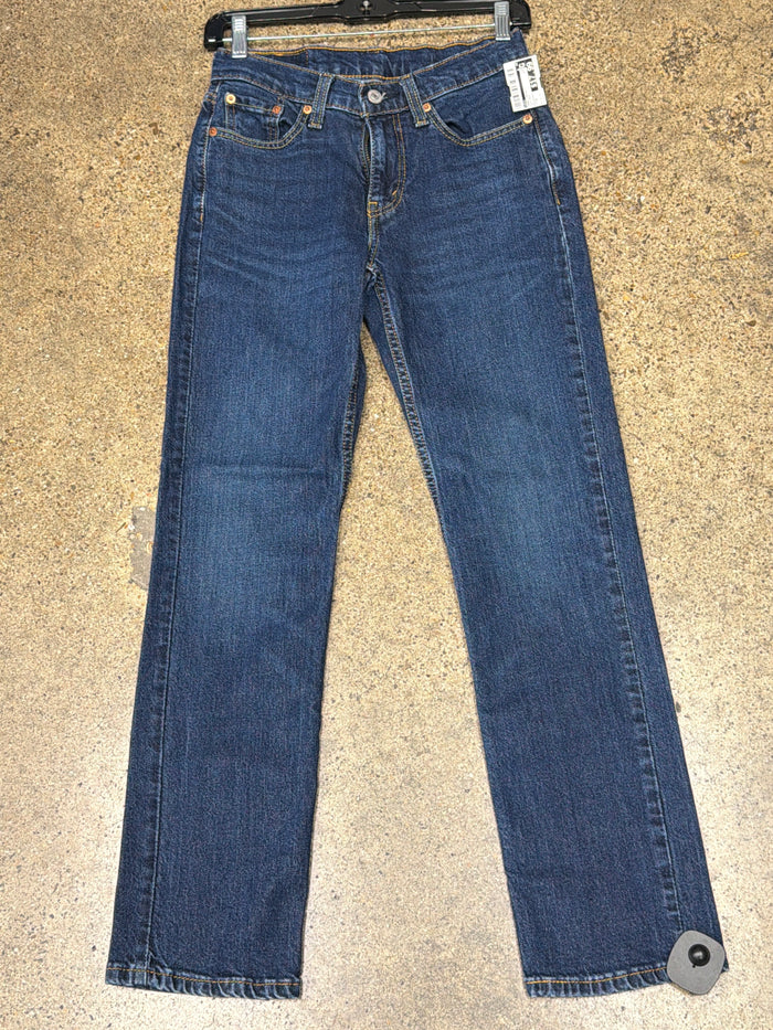 Jeans Straight By Levis In Blue Denim, Size:4