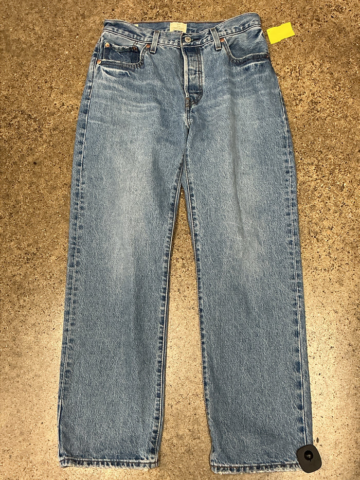 Jeans Straight By Levis In Blue Denim, Size:6