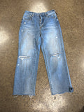 Jeans Straight By Pistola In Blue Denim, Size:4