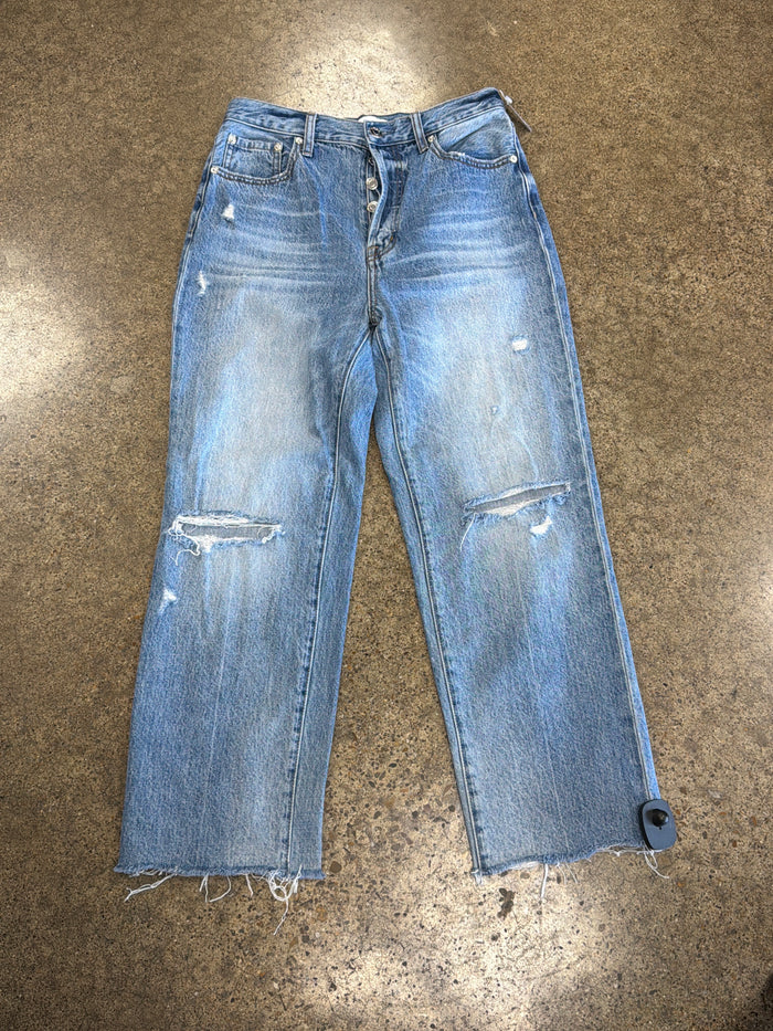 Jeans Straight By Pistola In Blue Denim, Size:4