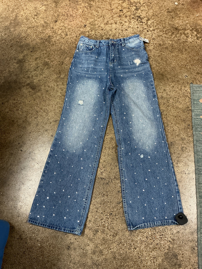 Jeans Wide Leg By Blue B In Blue Denim, Size:S