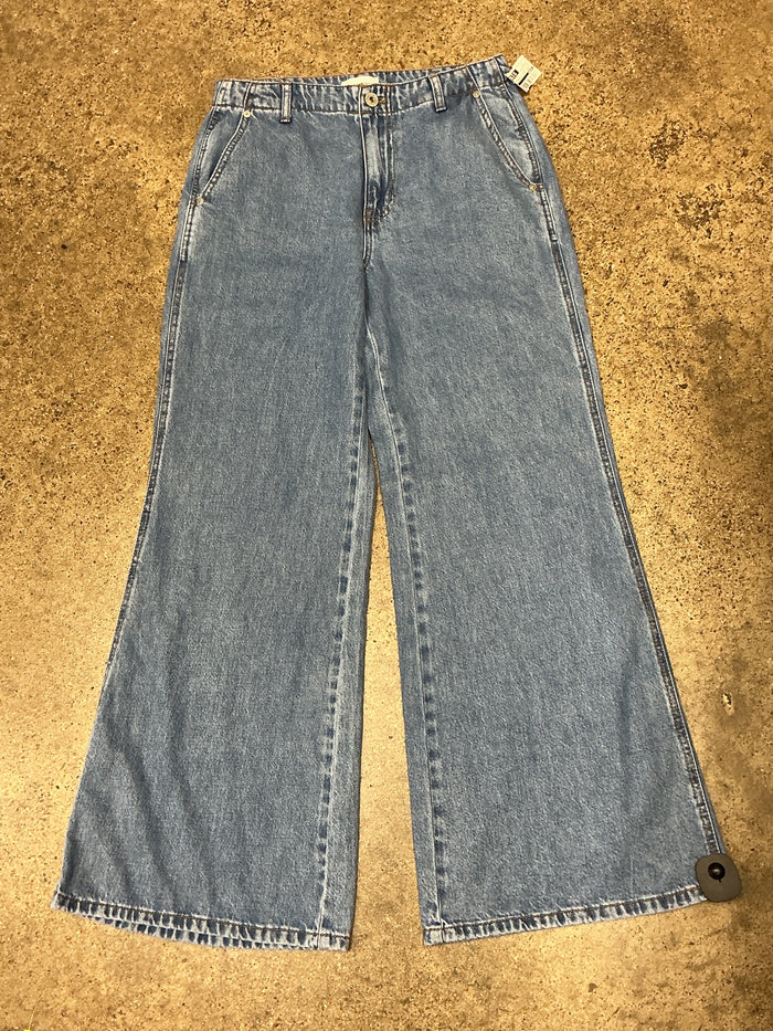 Jeans Wide Leg By Every In Blue Denim, Size:6