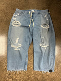 Jeans Wide Leg By Good American In Blue Denim, Size:22