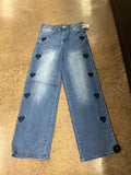 Jeans Wide Leg By Madden Nyc In Blue Denim, Size:4