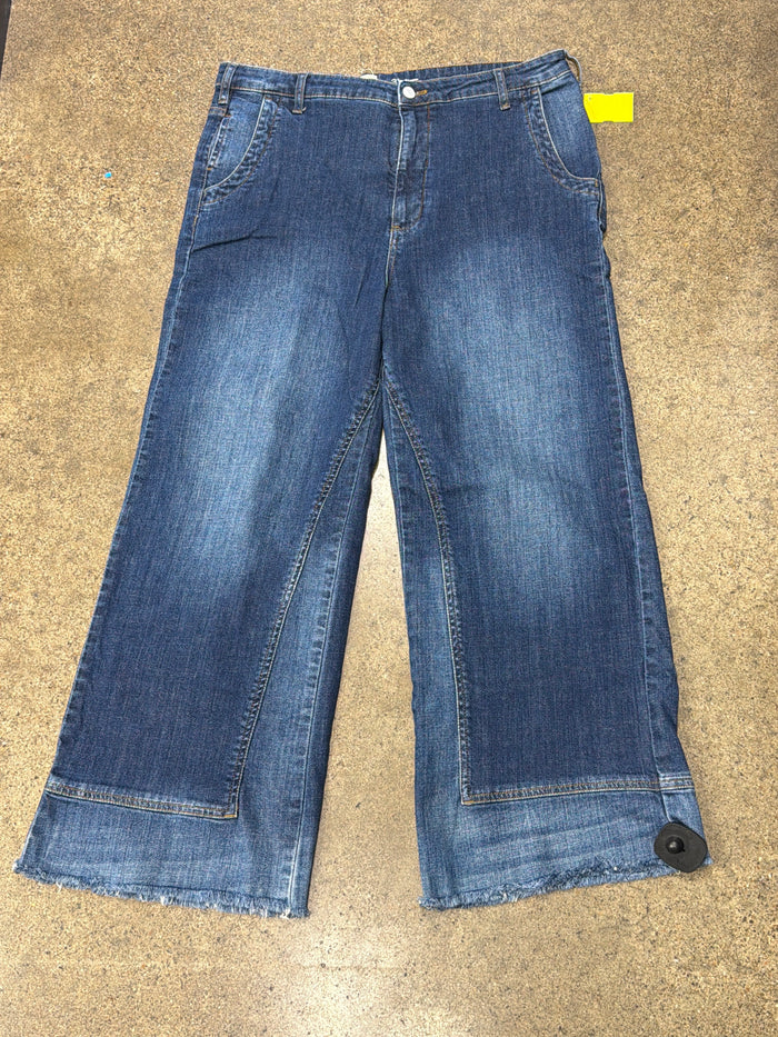 Jeans Wide Leg By Pilcro In Blue Denim, Size:12
