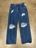 Jeans Wide Leg By Shein In Blue Denim, Size:S
