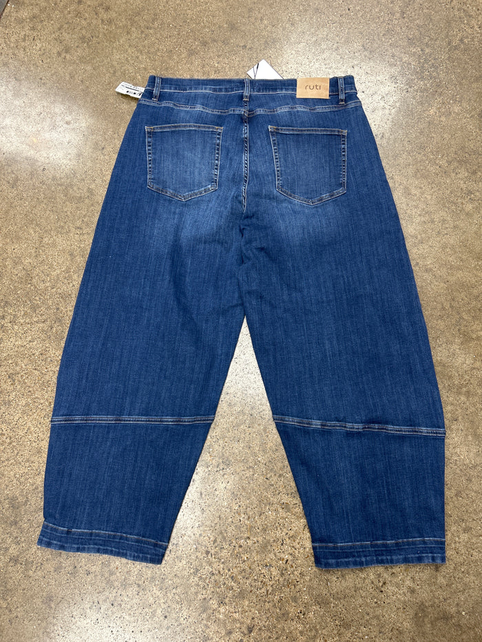 Jeans Wide Leg/Barrel By Cma In Blue Denim, Size:16