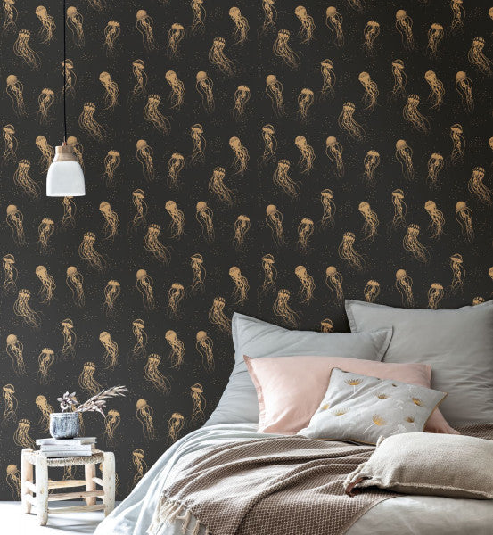 Jellyfish Wallpaper - Noir - Discontinuing