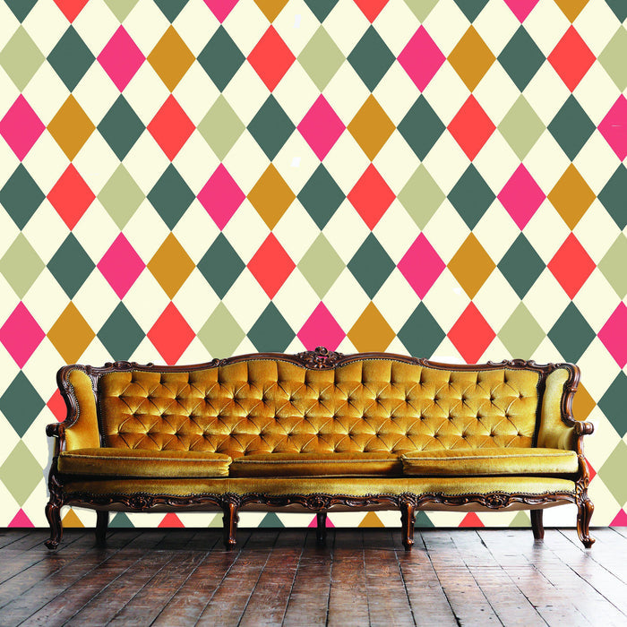 Jester Diamond Custom Mural Wallpaper NZ-Mural