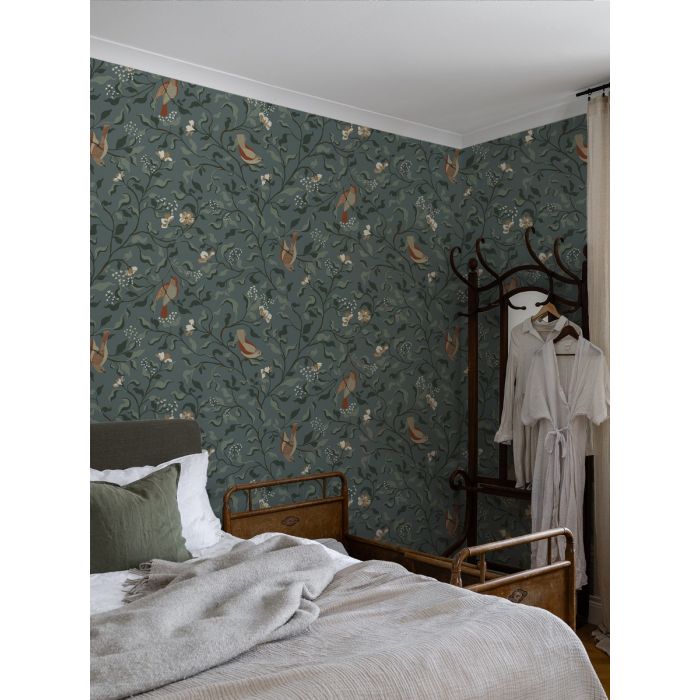 Josefin Birds Wallpaper - Blue