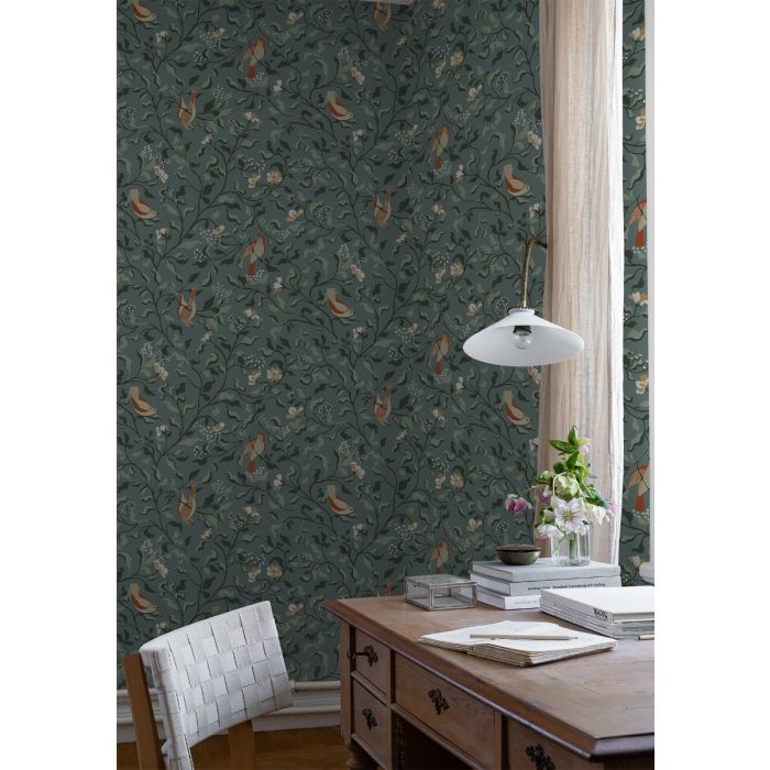 Josefin Birds Wallpaper - Blue
