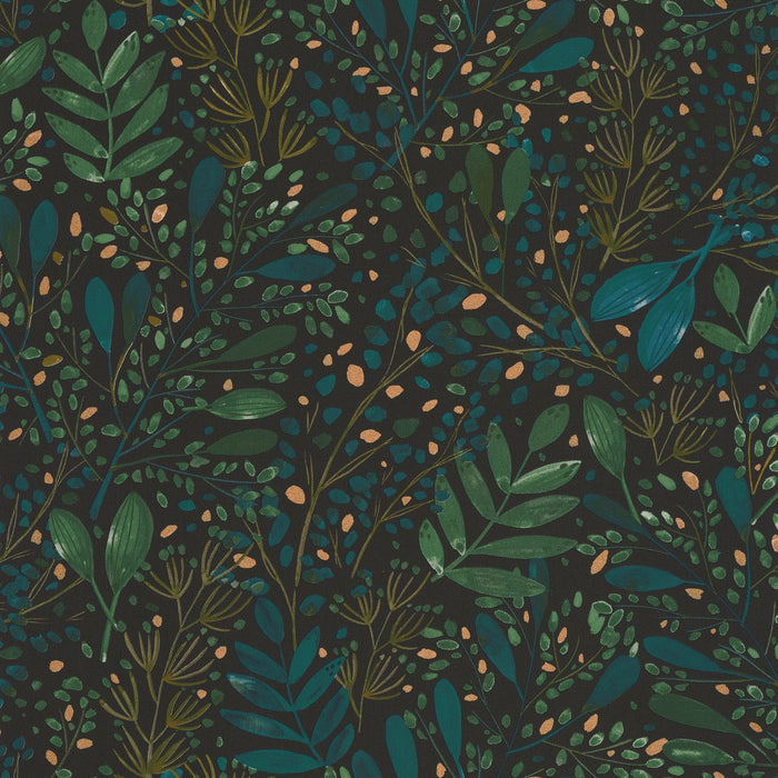 Joy Vinyl Wallpaper - Dark Green/Blue