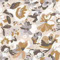 July Flower Power Vinyl Wallpaper - Chocolate - Discontinuing